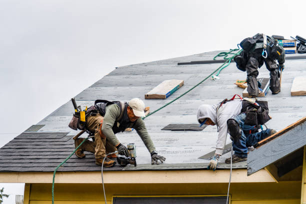Professional Roofing technician working in Blue River, OR